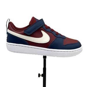 Nike Court Borough Low Youth Big Boys Slip-on Sneakers Size 3 Dark Team Red Blue